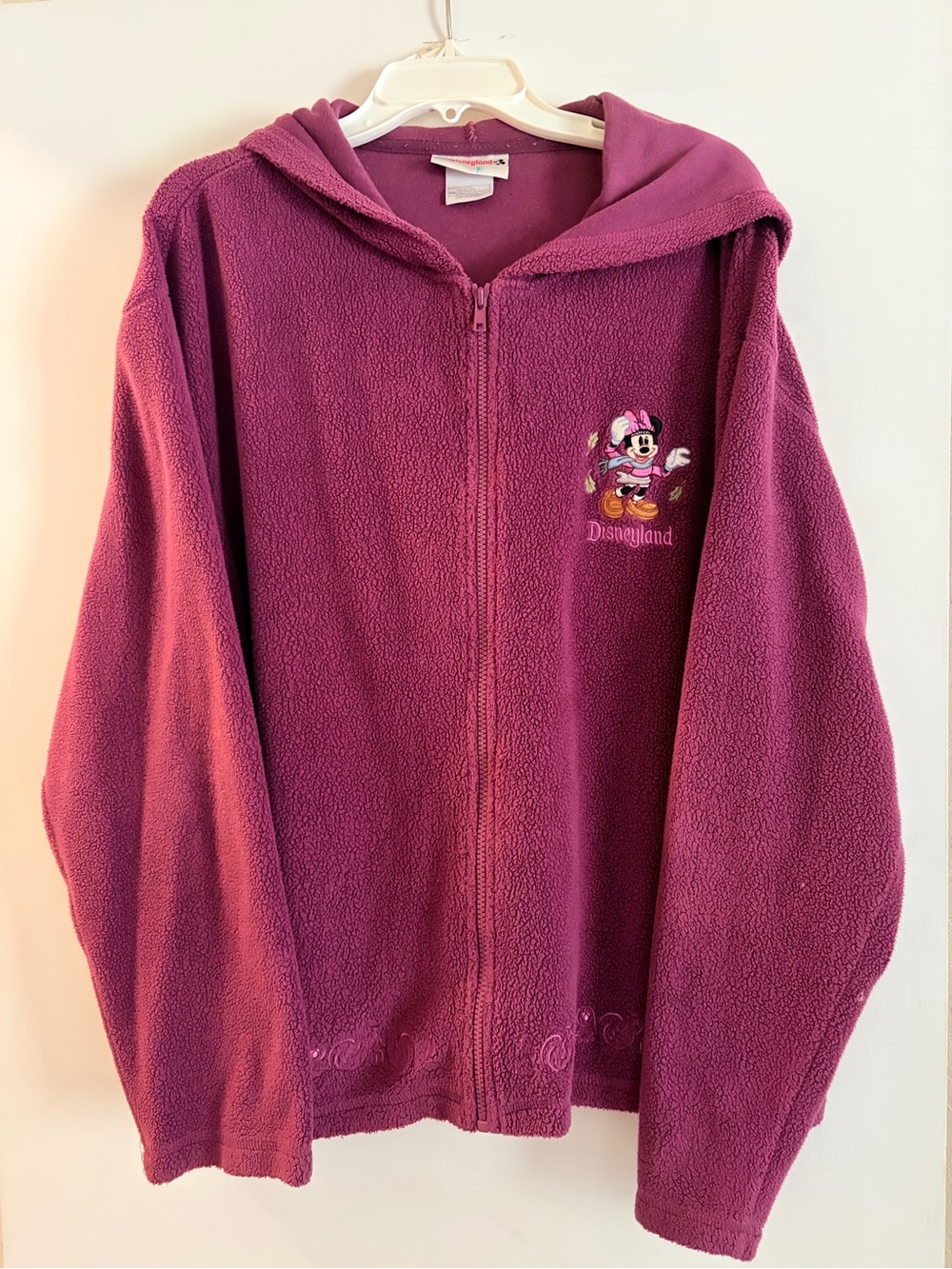 Disney Magenta Minnie Mouse Fleece Zip Hoodie XXL